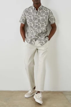 Heren Rails Fairfax Shirt - Gespilderd Bloemblaadje Monochroom