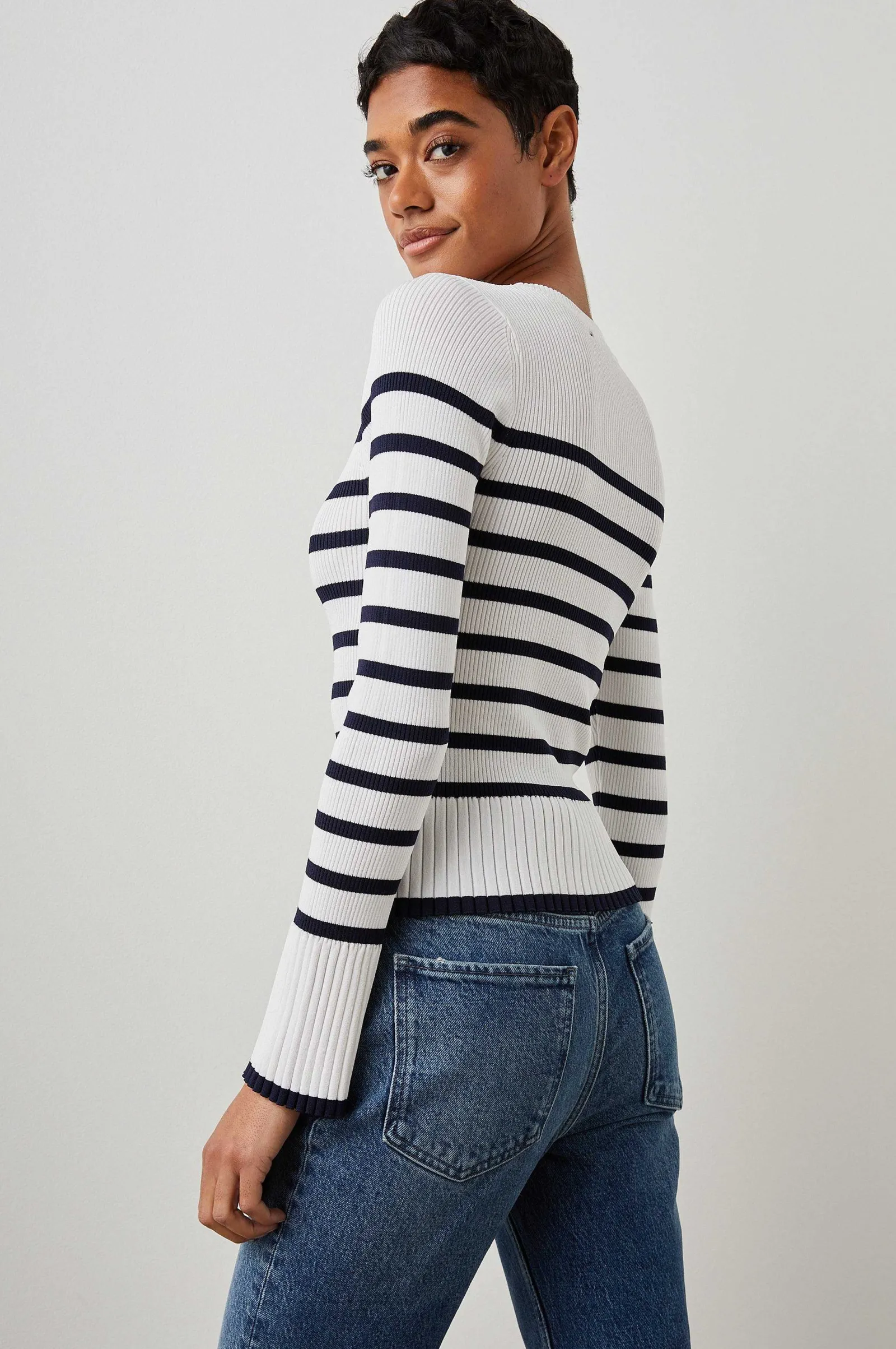 Vrouwen Rails Gemma Trui - Ivoor Marine Stripe