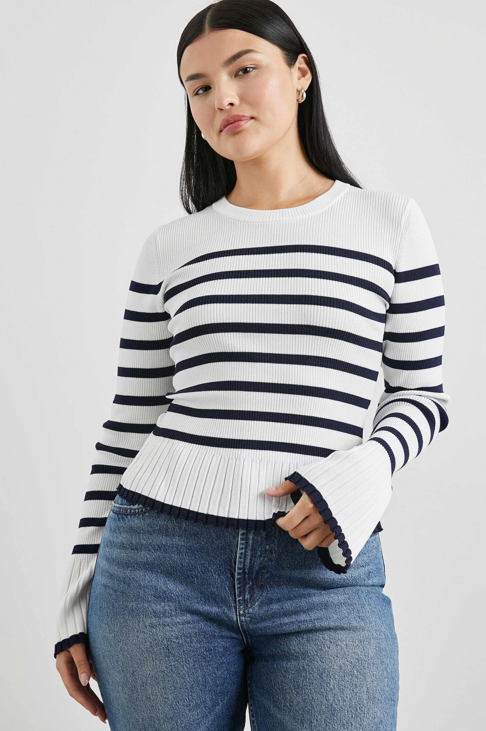 Vrouwen Rails Gemma Trui - Ivoor Marine Stripe