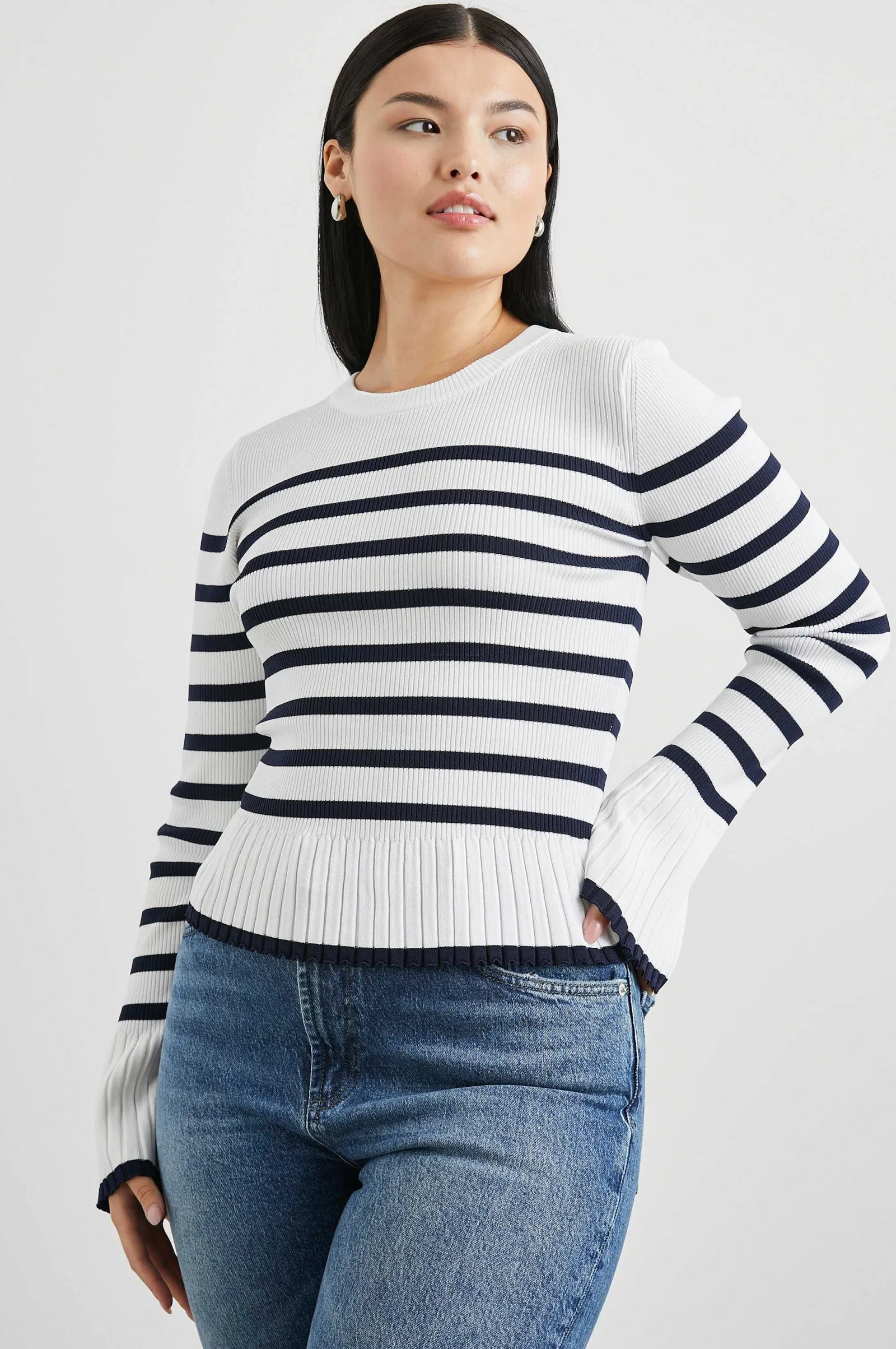 Vrouwen Rails Gemma Trui - Ivoor Marine Stripe