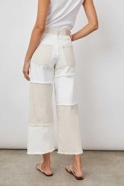 Vrouwen Rails Getty Crop Met Wijde Pijpen - Ecru Patchwork