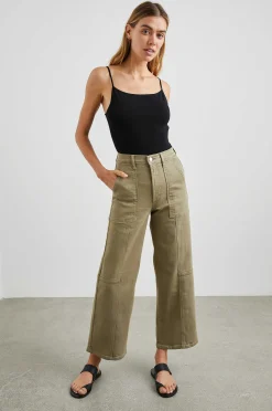 Vrouwen Rails Getty Crop Utility Wide Poot - Gewassen Olijf