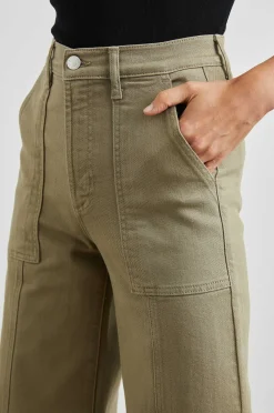 Vrouwen Rails Getty Crop Utility Wide Poot - Gewassen Olijf