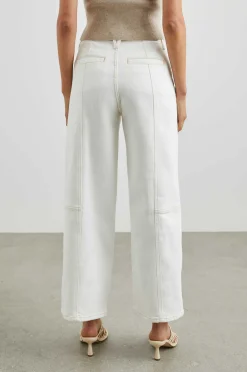Vrouwen Rails Getty Crop Utility Wijde Pijpen - Vintage Ecru Contraststeek