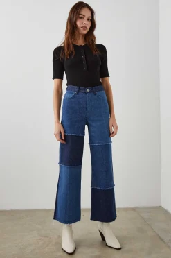 Vrouwen Rails Getty Crop Wijde Pijpen - Indigo Patchwork