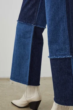 Vrouwen Rails Getty Crop Wijde Pijpen - Indigo Patchwork