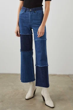 Vrouwen Rails Getty Crop Wijde Pijpen - Indigo Patchwork