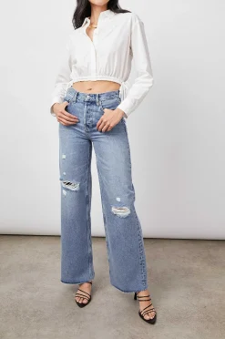 Vrouwen Rails Getty Wide Leg - Brezy Blauw Distress