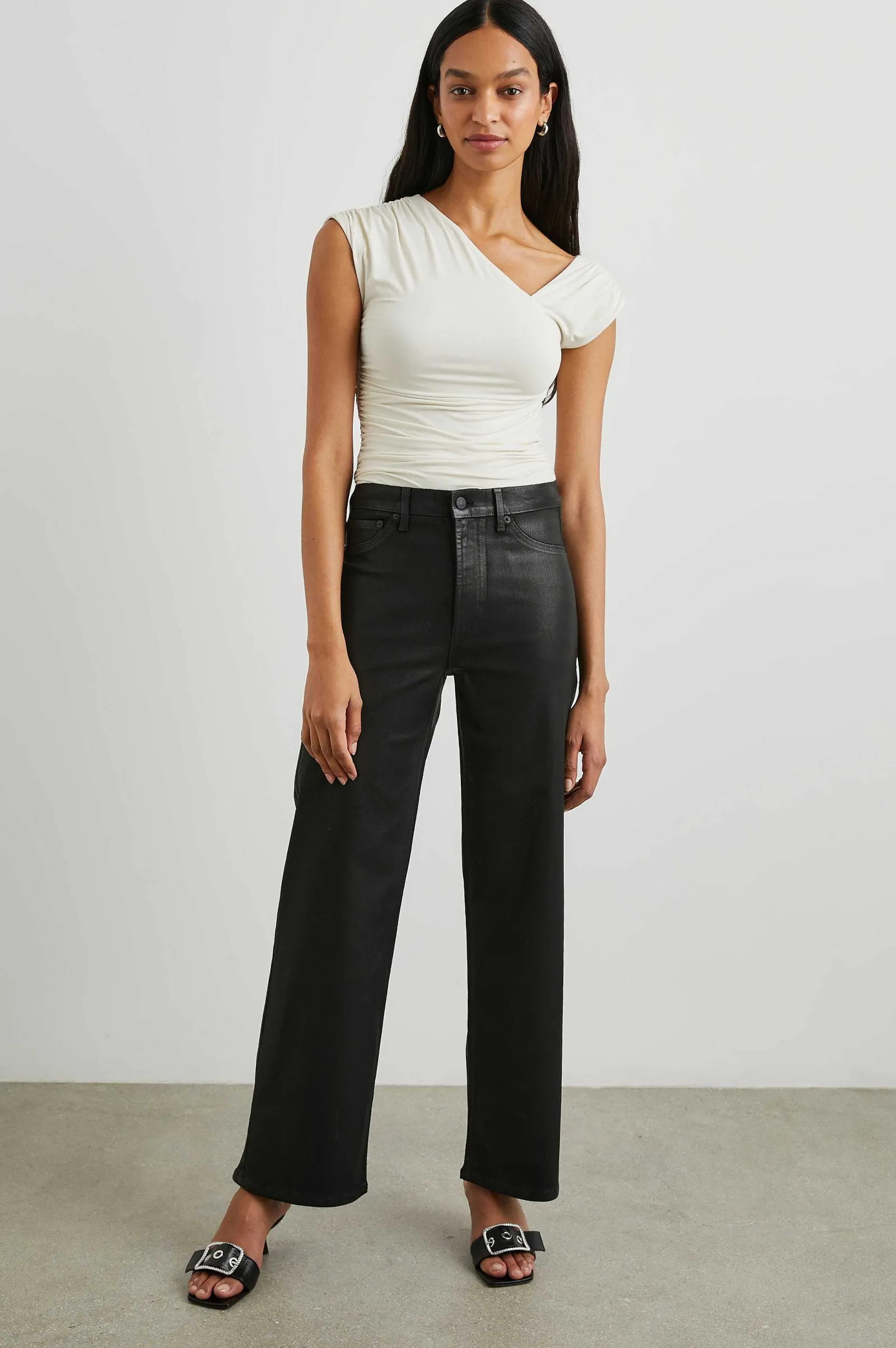 Vrouwen Rails Getty Wide Leg - Gecoate Noir