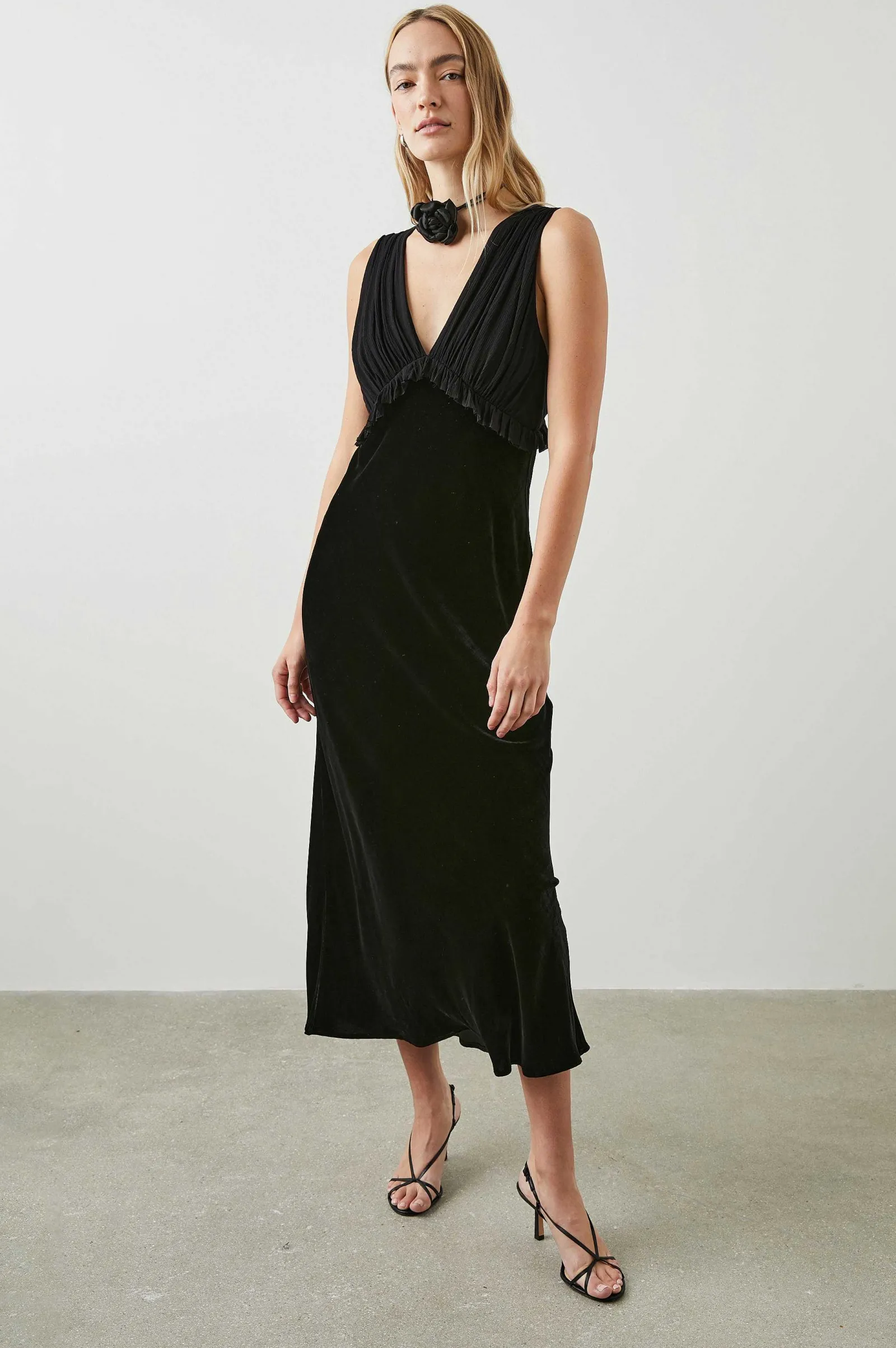 Vrouwen Rails Gilda Jurk - Zwart Fluweel