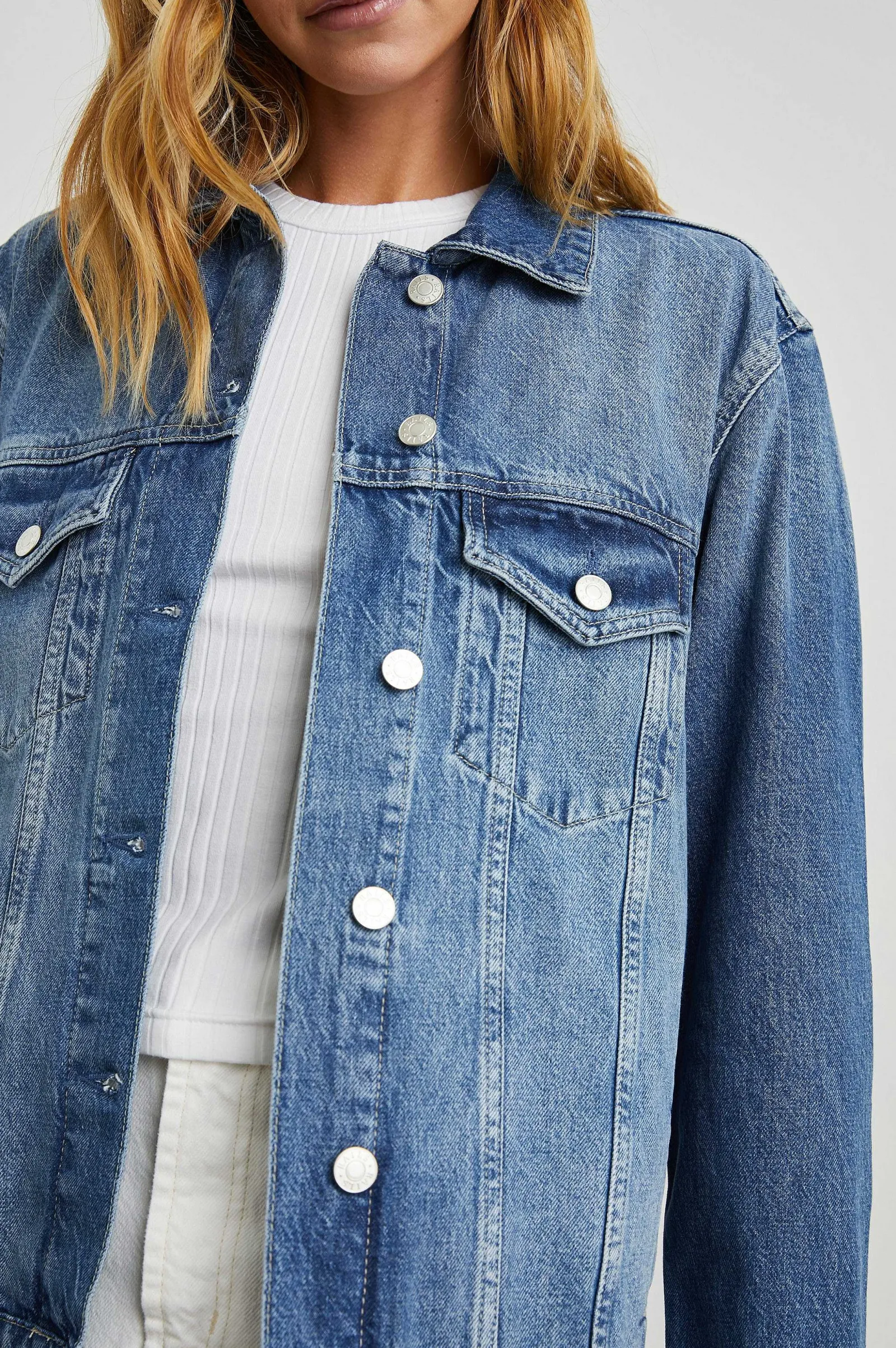 Vrouwen Rails Grove Boyfriend Truckerjas - Indigo Haze
