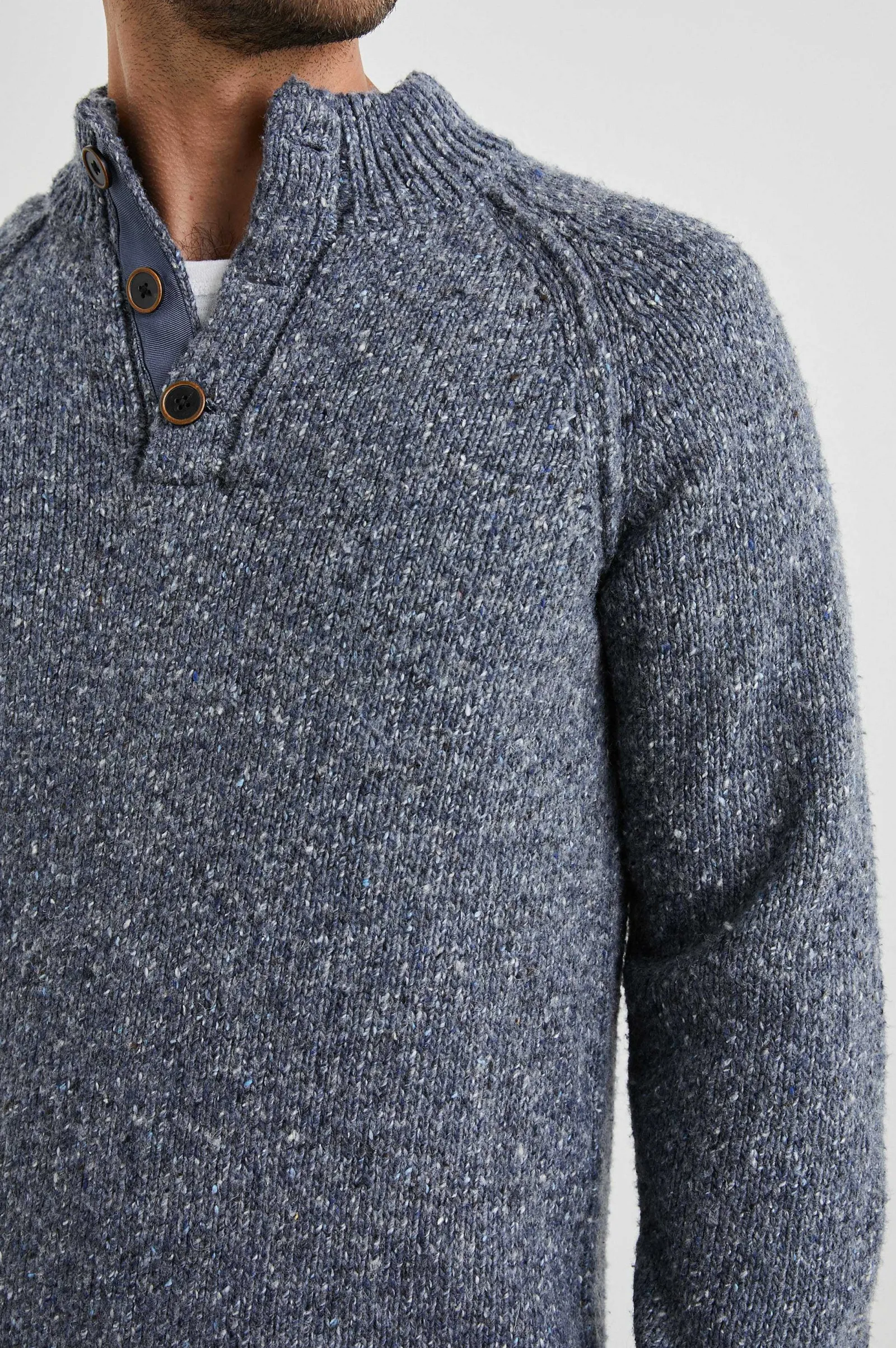Heren Rails Harding Sweater - Blauw Nep