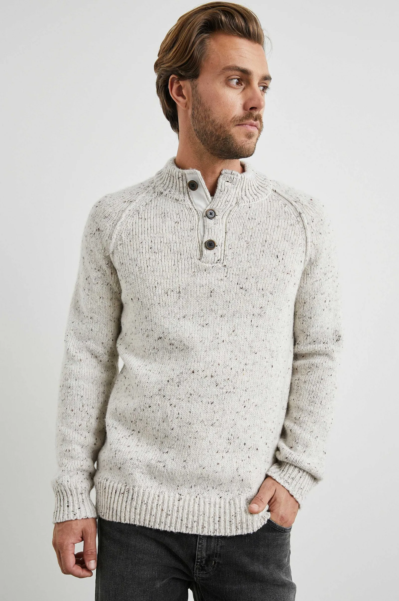 Heren Rails Harding Sweater - Natuurlijk Nep
