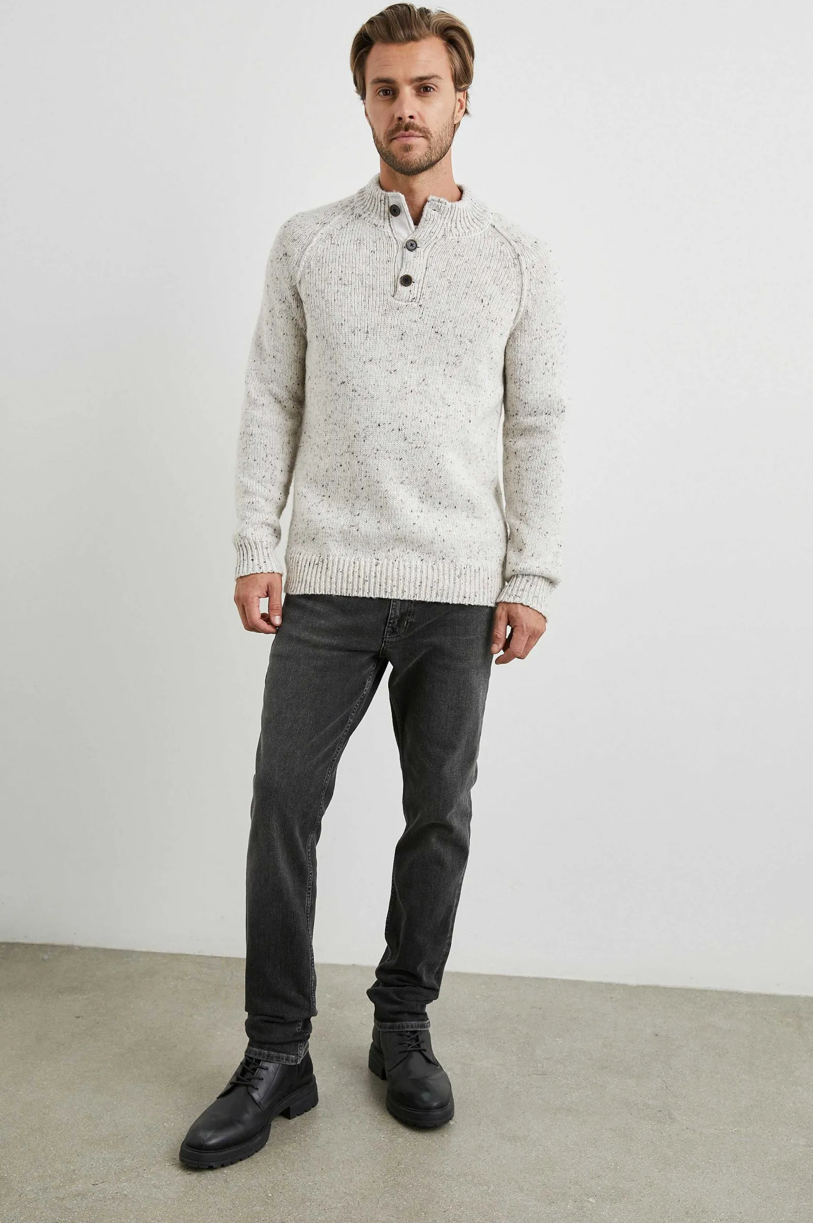 Heren Rails Harding Sweater - Natuurlijk Nep