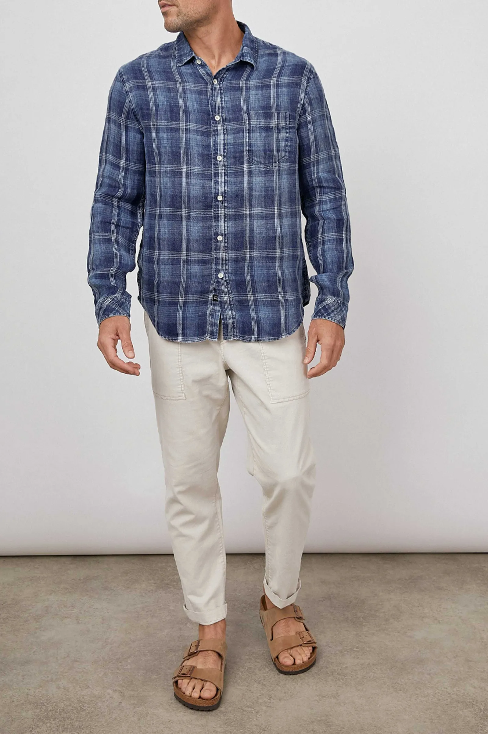 Heren Rails Havana Overhemd - Indigo Schaduw