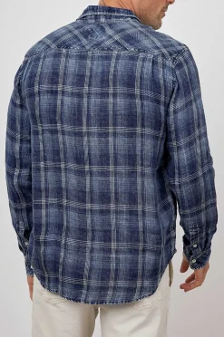 Heren Rails Havana Overhemd - Indigo Schaduw