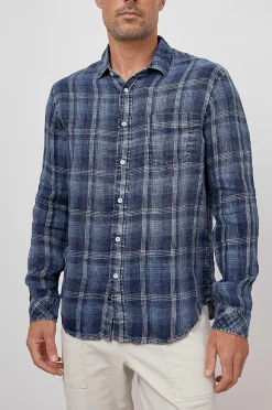 Heren Rails Havana Overhemd - Indigo Schaduw