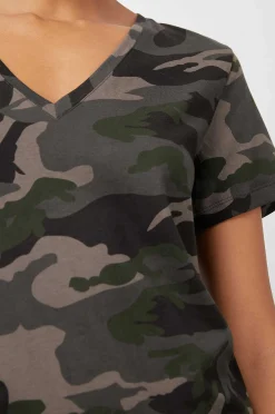 Vrouwen Rails Het Cara T-Shirt Met V-Hals - Bos Camo