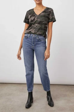 Vrouwen Rails Het Cara T-Shirt Met V-Hals - Bos Camo