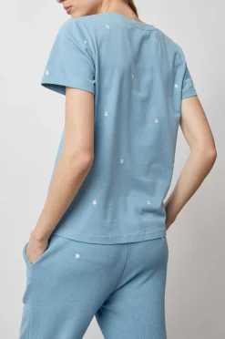 Vrouwen Rails Het Cara T-Shirt Met V-Hals - Aqua-Sterren