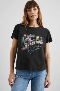 Vrouwen Rails Het Klassieke Crew T-Shirt - Zonsondergangstrip