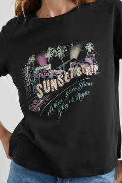 Vrouwen Rails Het Klassieke Crew T-Shirt - Zonsondergangstrip