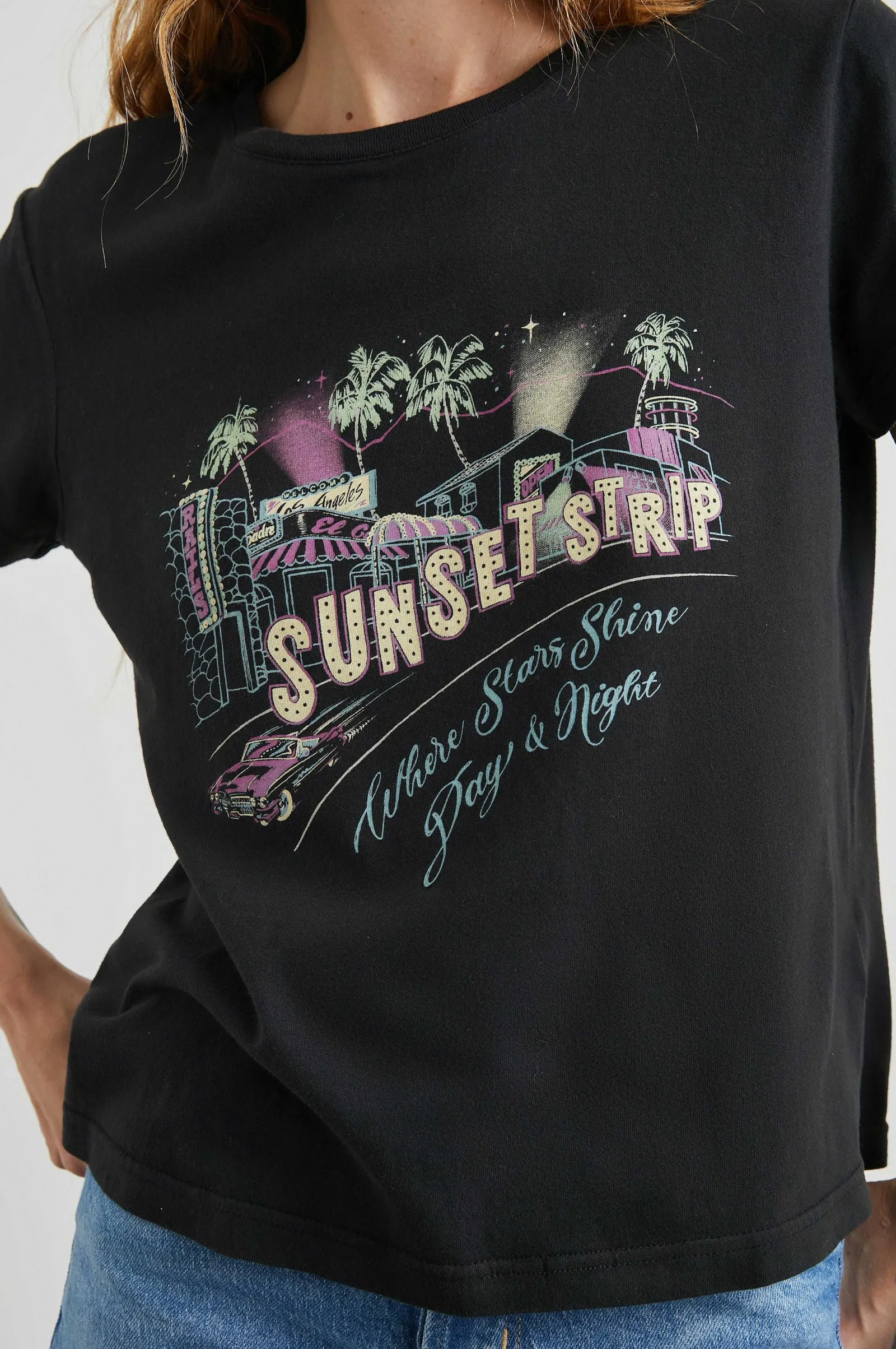 Vrouwen Rails Het Klassieke Crew T-Shirt - Zonsondergangstrip