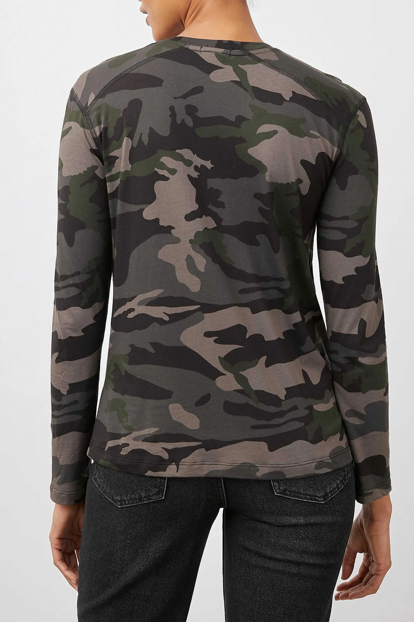 Vrouwen Rails Het Sami V T-Shirt Met Lange Mouwen - Bos Camo