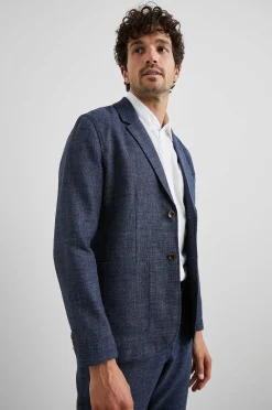 Heren Rails Idris Blazer - Marine Melange