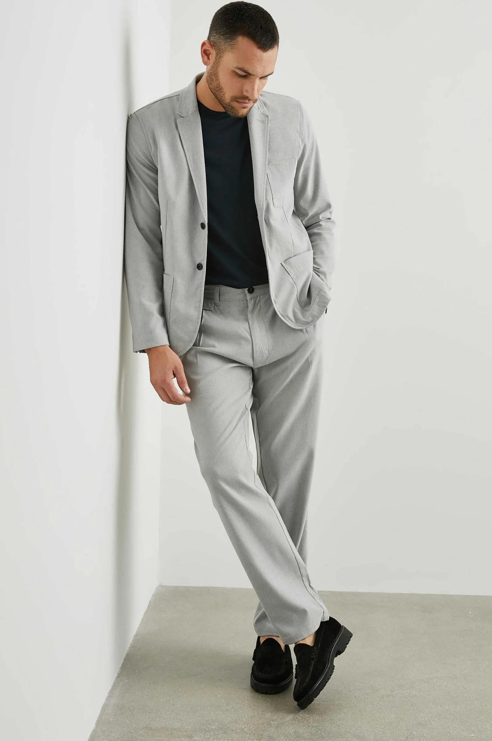 Heren Rails Idris Blazer - Zacht Grijs Melange