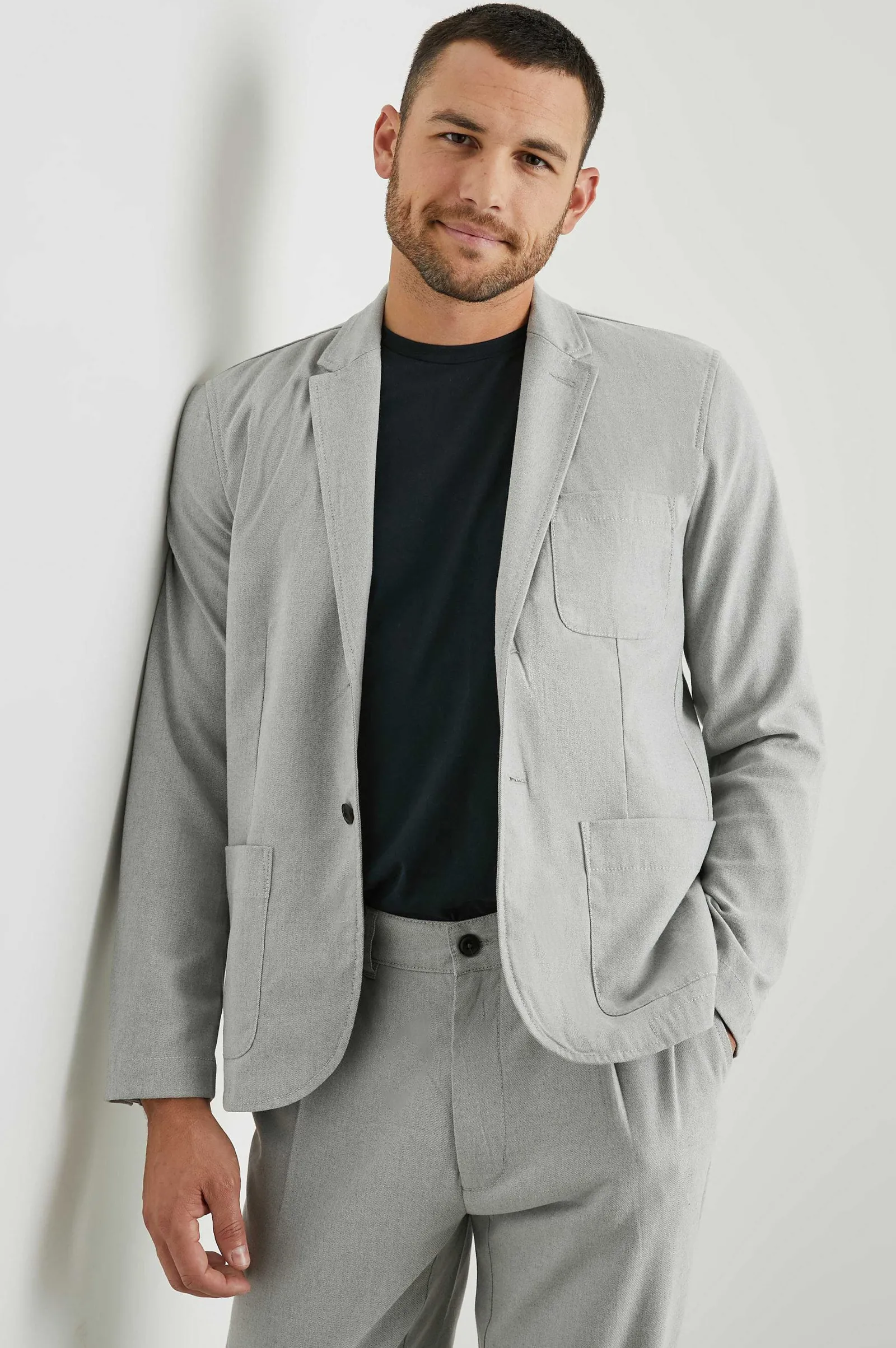 Heren Rails Idris Blazer - Zacht Grijs Melange
