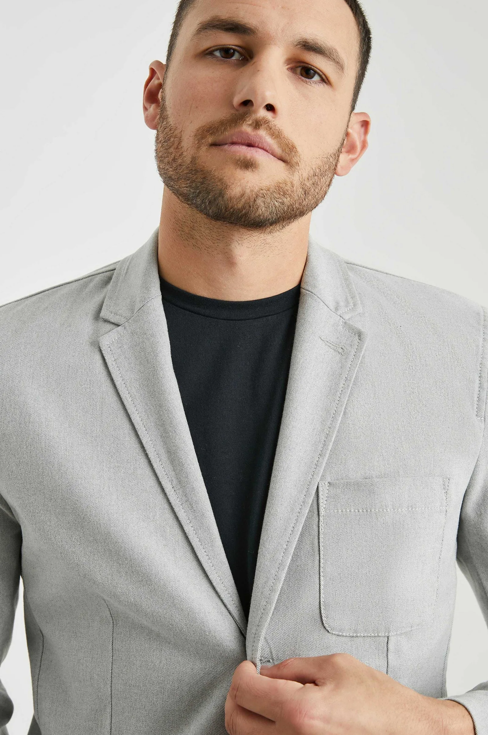 Heren Rails Idris Blazer - Zacht Grijs Melange