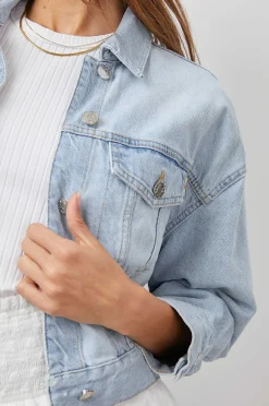 Vrouwen Rails Indio Jas - Vervaagd Blauw Distress