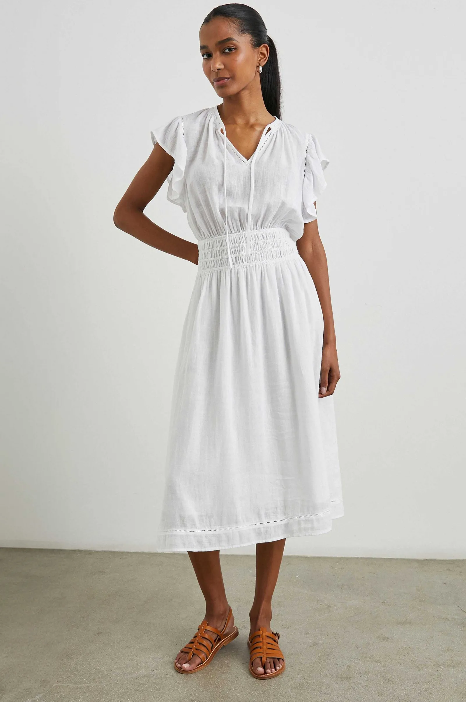 Vrouwen Rails Iona Jurk - Wit Kant Detail