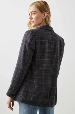 Vrouwen Rails Jac Blazer - Grafiet Chambray Roze