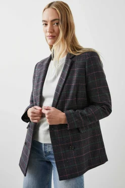 Vrouwen Rails Jac Blazer - Grafiet Chambray Roze