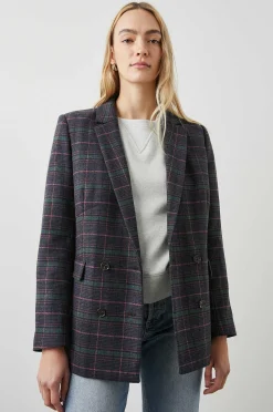 Vrouwen Rails Jac Blazer - Grafiet Chambray Roze