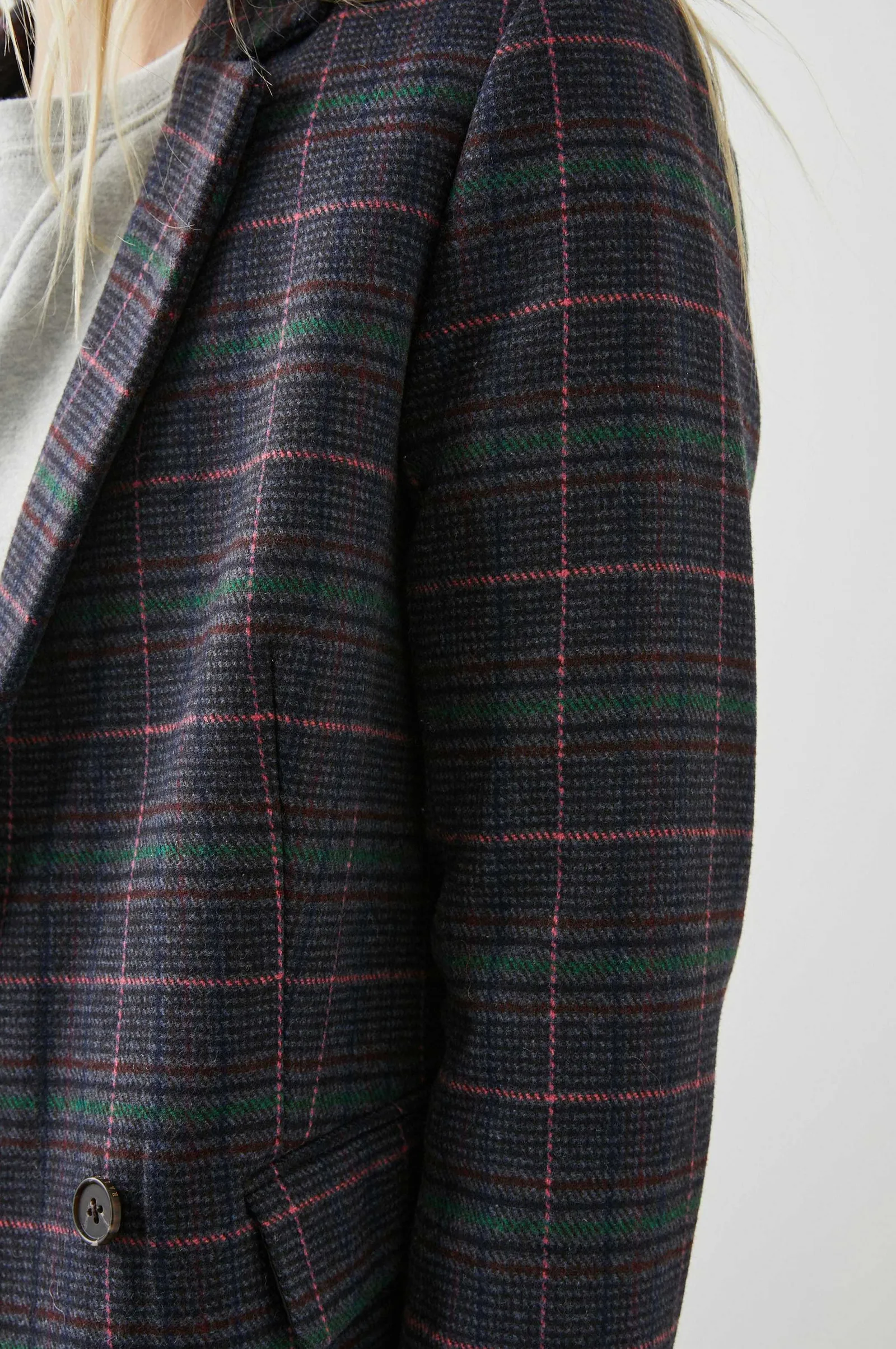 Vrouwen Rails Jac Blazer - Grafiet Chambray Roze
