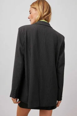 Vrouwen Rails Jac Blazer - Houtskool Krijtstreep