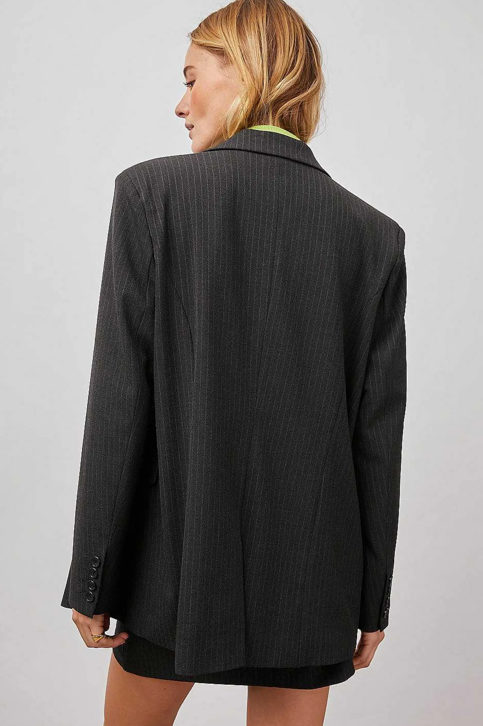 Vrouwen Rails Jac Blazer - Houtskool Krijtstreep