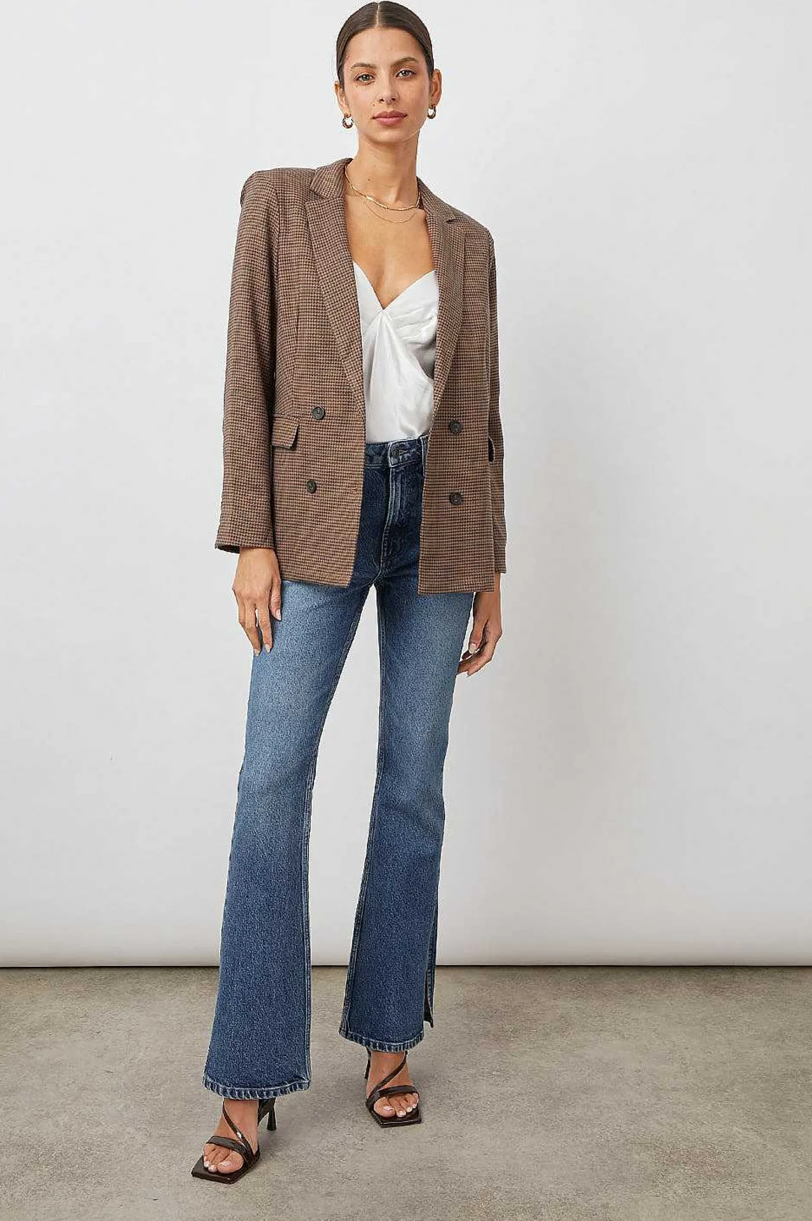 Vrouwen Rails Jac Blazer - Kameel Hondstooth