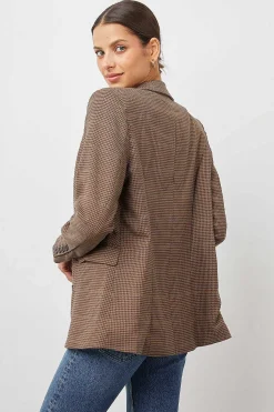Vrouwen Rails Jac Blazer - Kameel Hondstooth