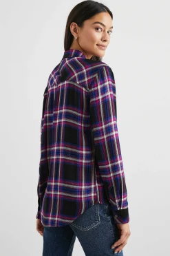 Vrouwen Rails Jager Overhemd - Elektrisch Blauw
