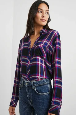Vrouwen Rails Jager Overhemd - Elektrisch Blauw