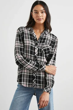Vrouwen Rails Jager Overhemd - Onyx Rose Goud Lurex