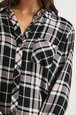 Vrouwen Rails Jager Overhemd - Onyx Rose Goud Lurex