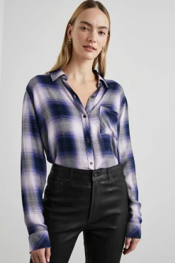 Vrouwen Rails Jager Overhemd - Orchidee Marine