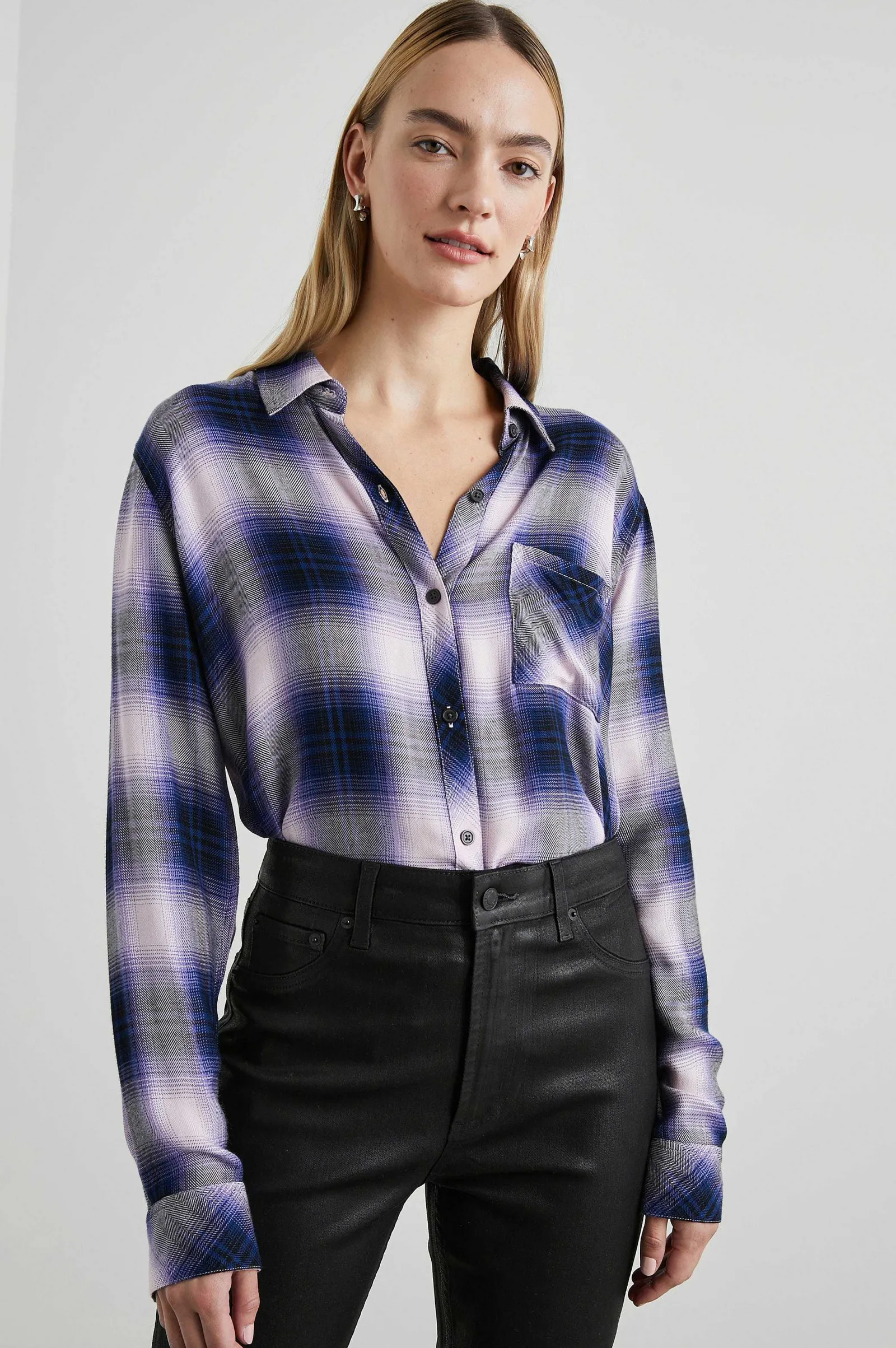 Vrouwen Rails Jager Overhemd - Orchidee Marine