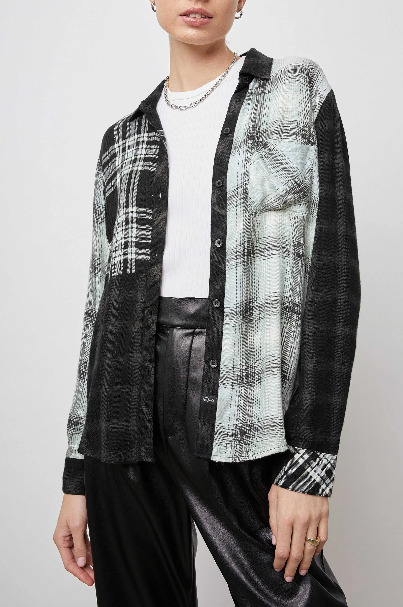 Vrouwen Rails Jager Shirt - Gemengde Onyx Plaid