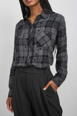 Vrouwen Rails Jager Shirt - Ijzer Zwarte Sterren